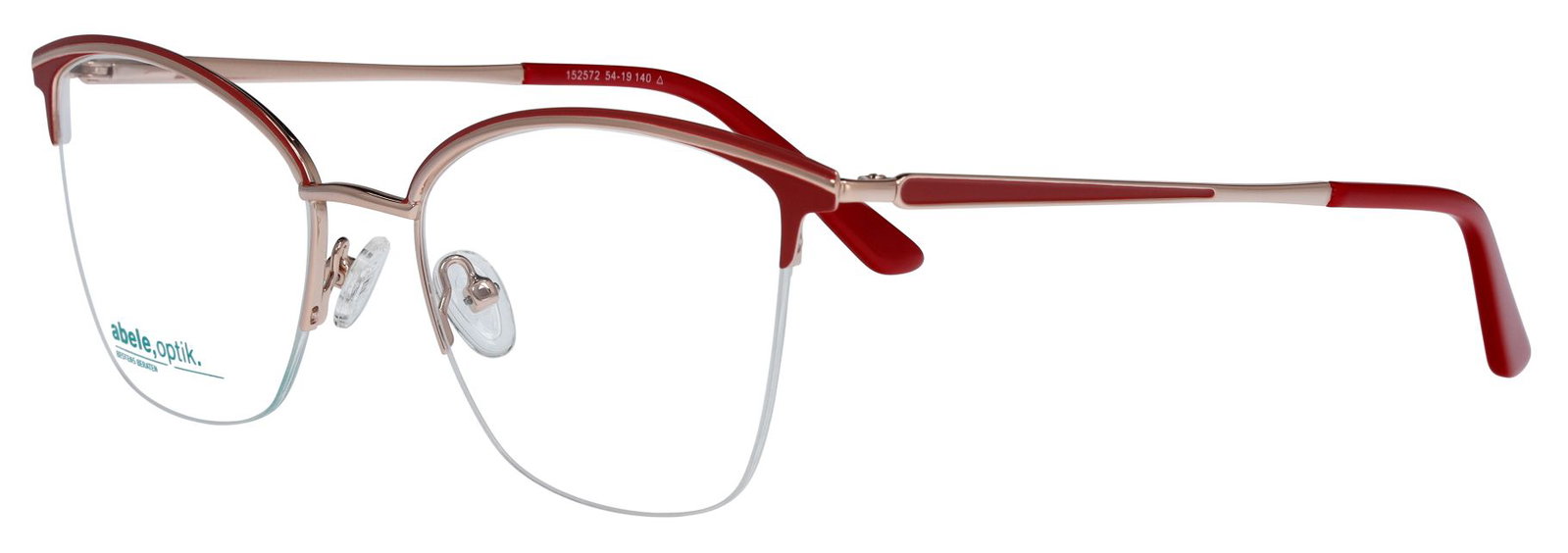 abele optik Brille für Damen in rosegold/dunkelrot 152572